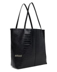 Metalwood Metal Logo Stud Croc Tote Bag