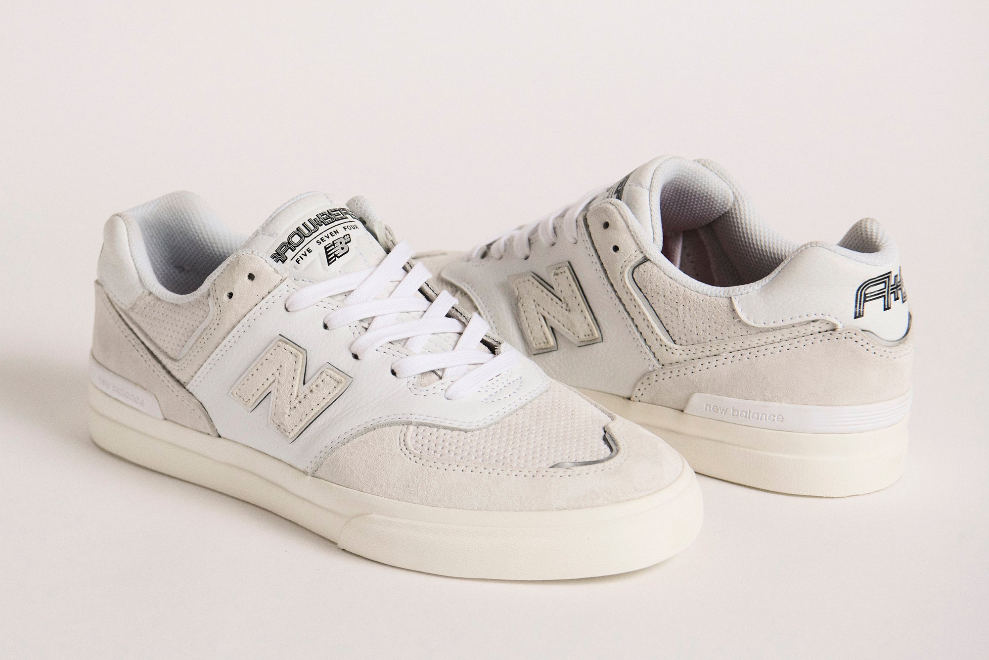 New Balance Numeric Jamie Foy Shoe White Grey NM306WIR ONLINE ONLY