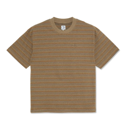 Polar Skate Co. Stripe Surf Tee Camel - ARROW & BEAST