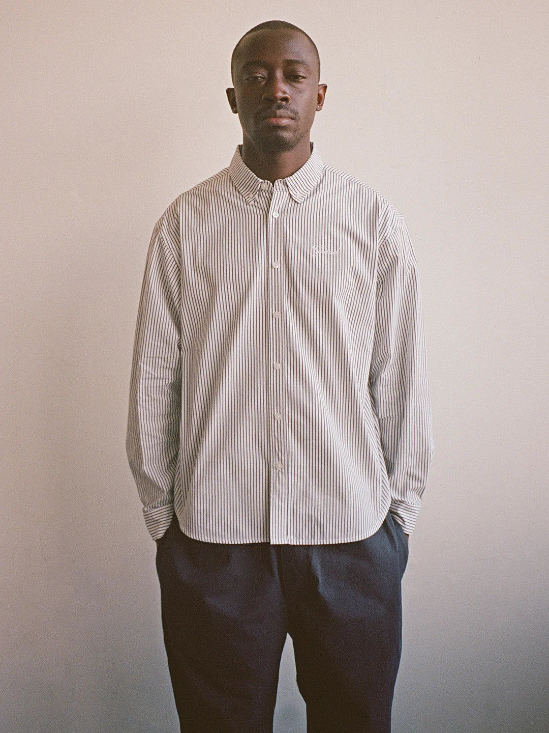 STRIPED POPLIN SHIRT WHITE