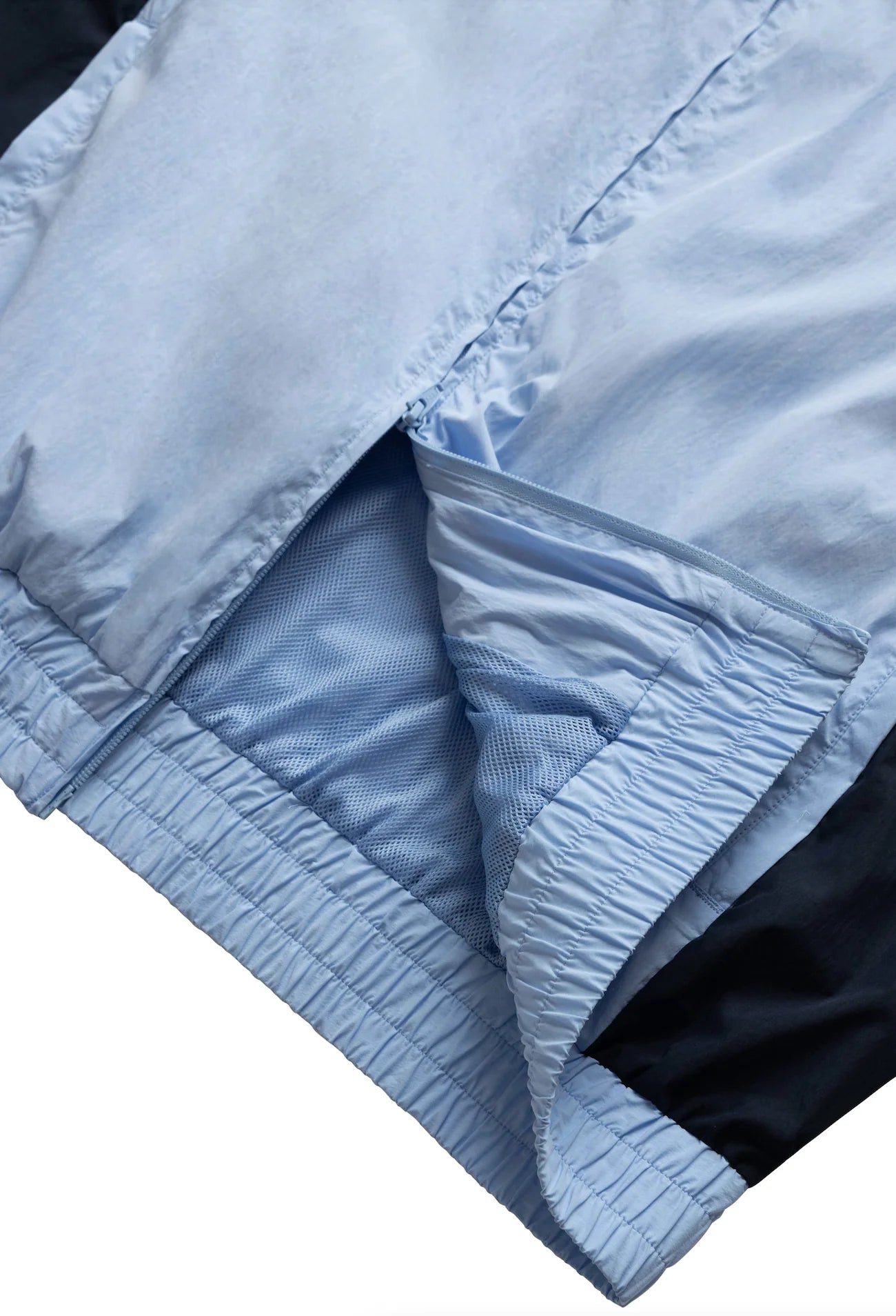 COTTON/NYLON TRACK JACKET POWDER BLUE