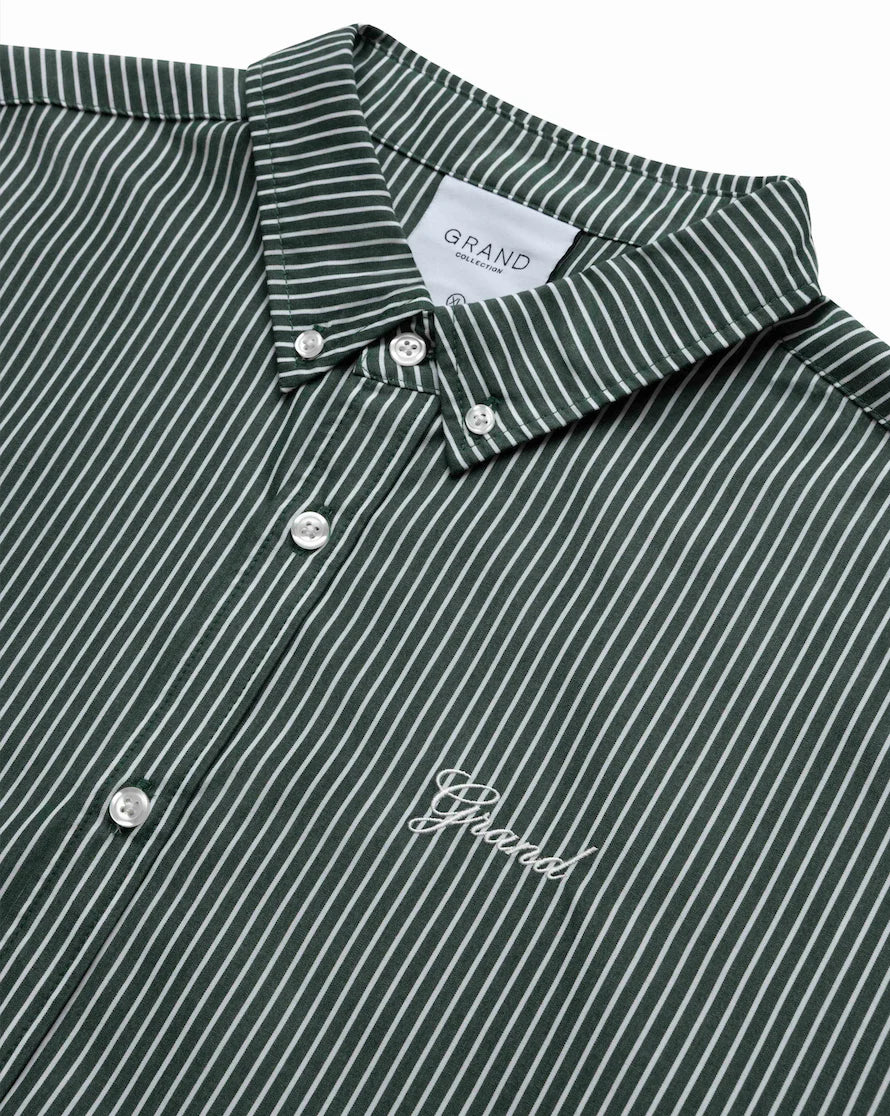 STRIPED POPLIN SHIRT FOREST