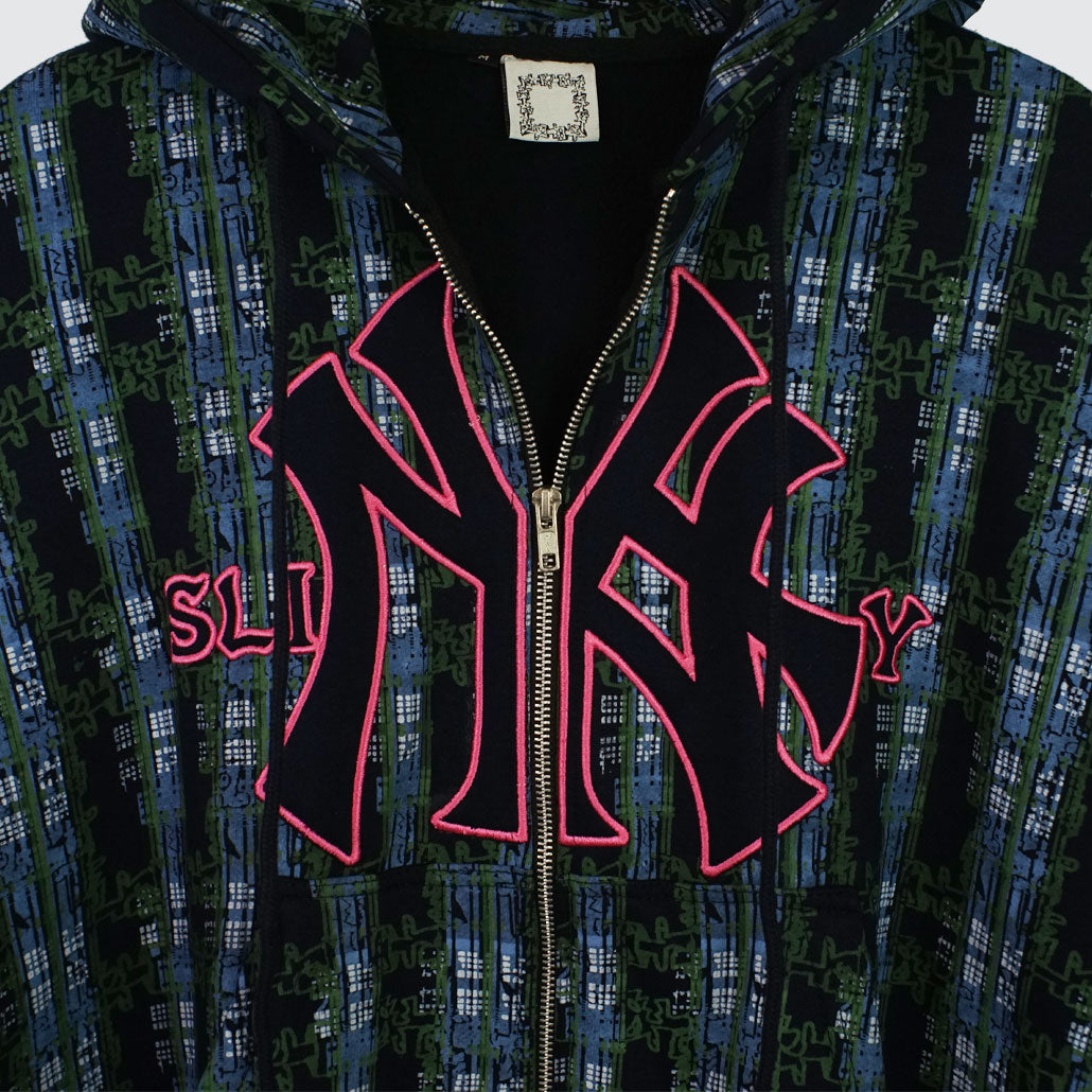 Slinky2020 Yankees Bootleg Zip Hoodie Multicolor
