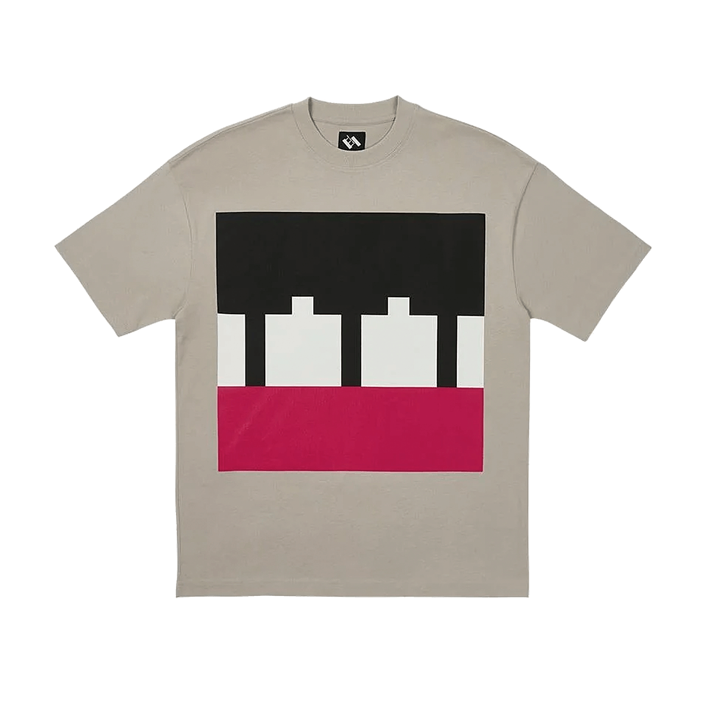 The Trilogy Tapes - TTT Block T-Shirt - Grey White Red