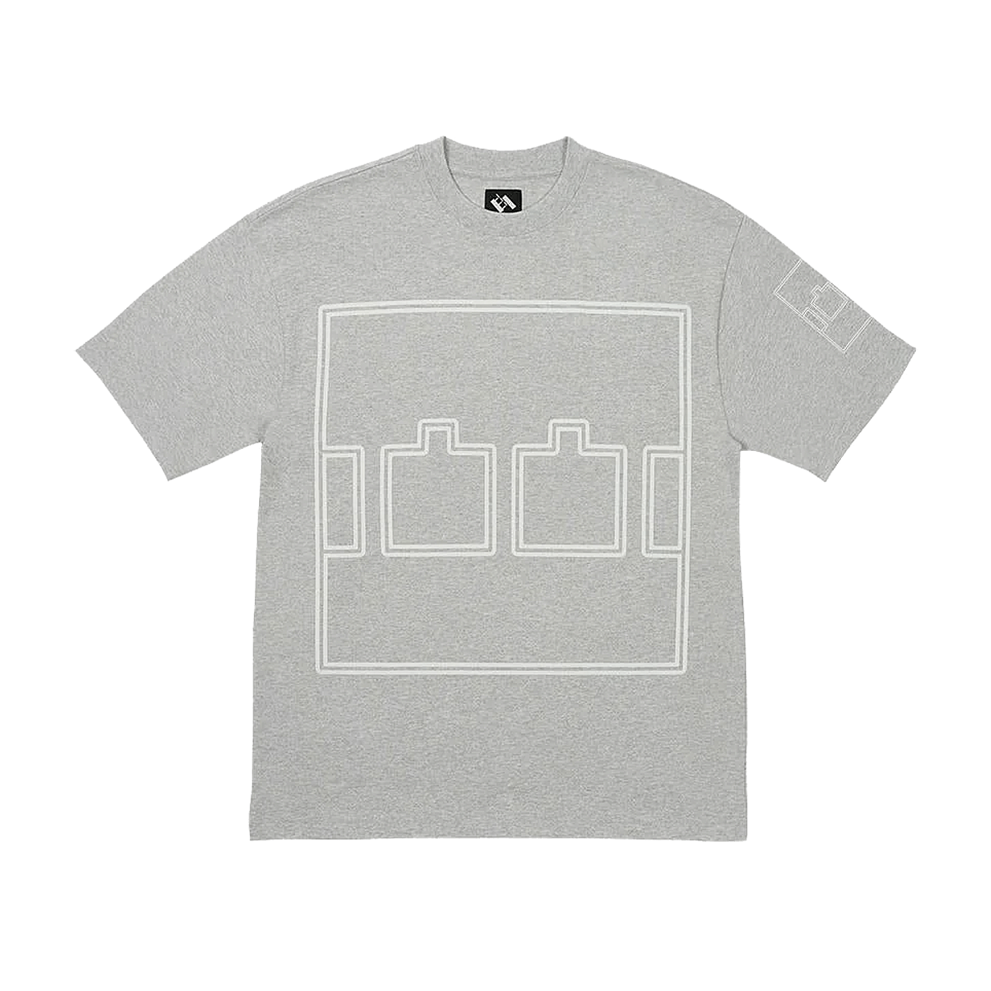 The Trilogy Tapes - TTT Logo Outline T-shirt Grey Marl