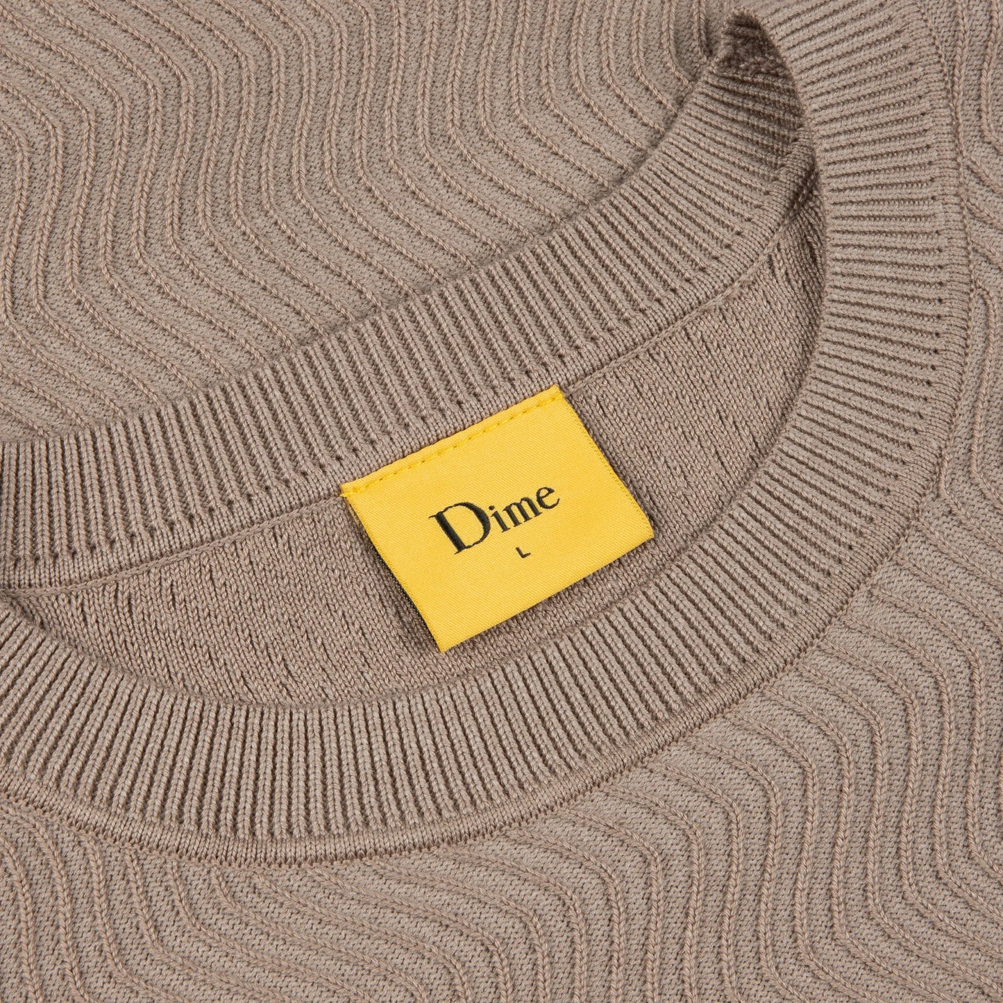 Dime MTL Wave Cable Knit Tan - ARROW & BEAST
