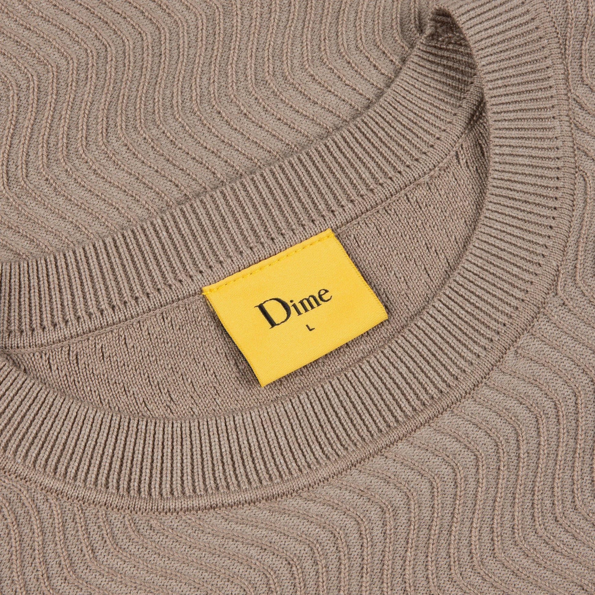 Dime MTL Wave Cable Knit Tan - ARROW & BEAST