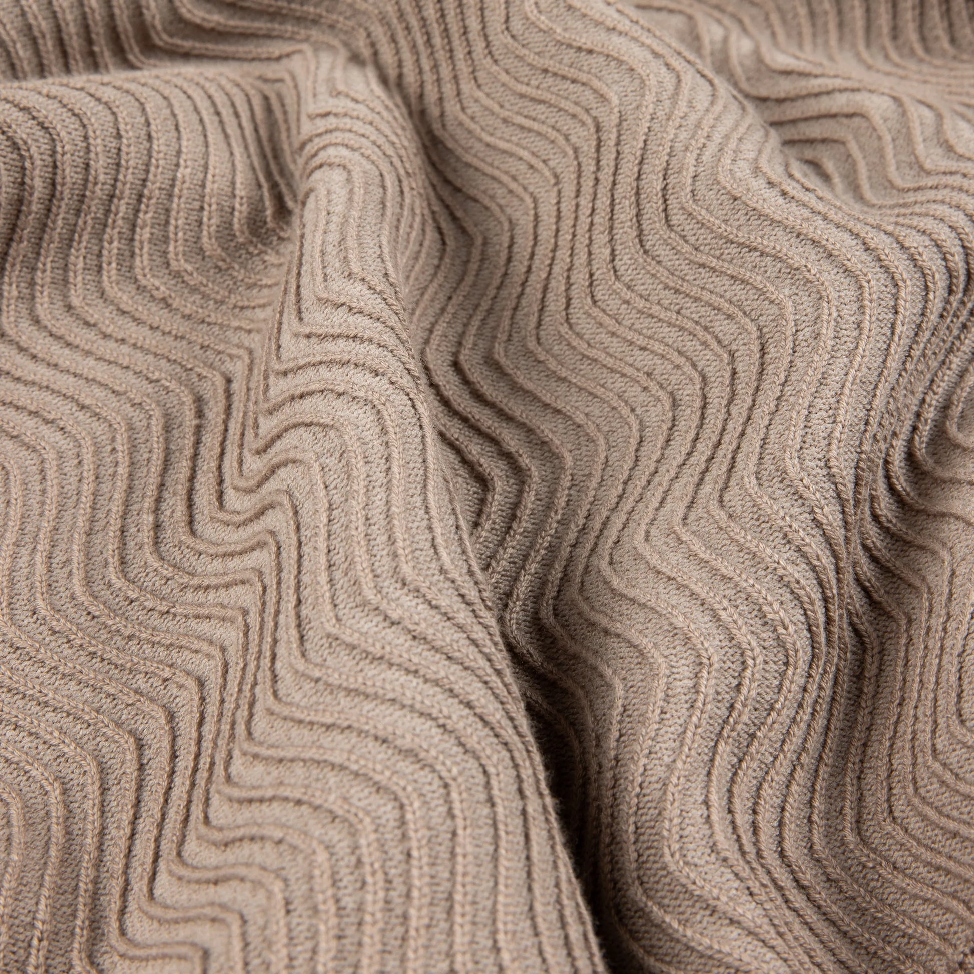 Dime MTL Wave Cable Knit Tan - ARROW & BEAST