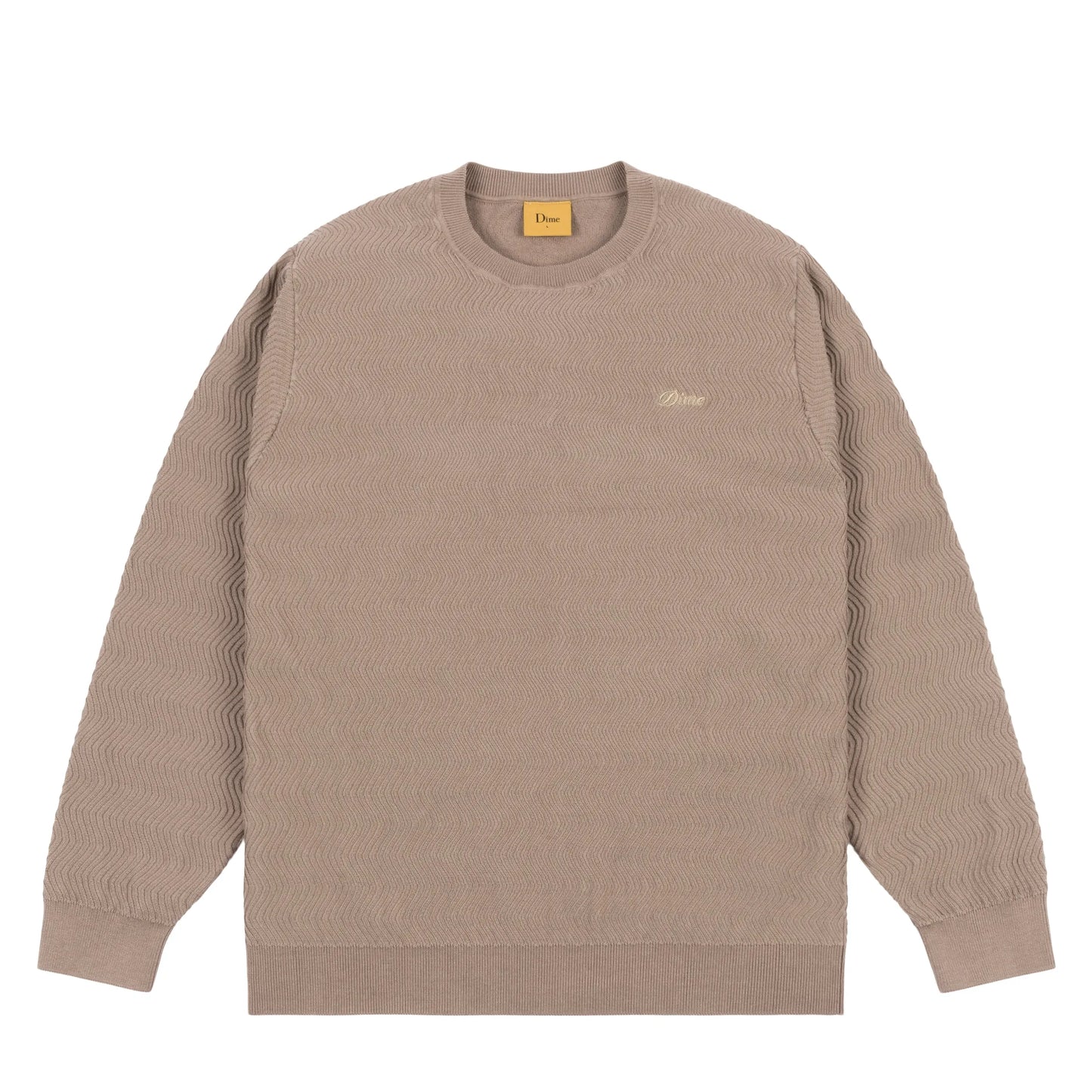 Dime MTL Wave Cable Knit Tan - ARROW & BEAST
