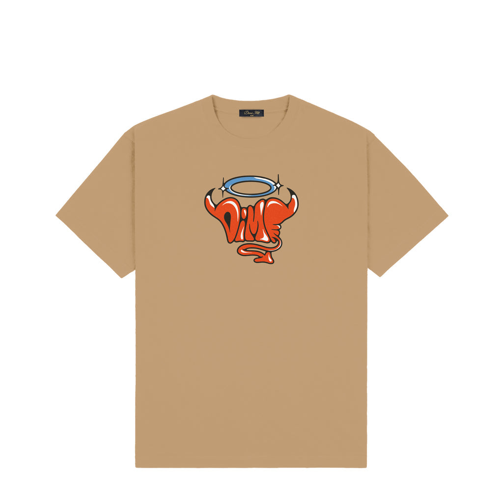【超希少】 Dime Montreal wood logo tee Tee Shirt Dime Classic Small Logo T-Shirt Deep Brown