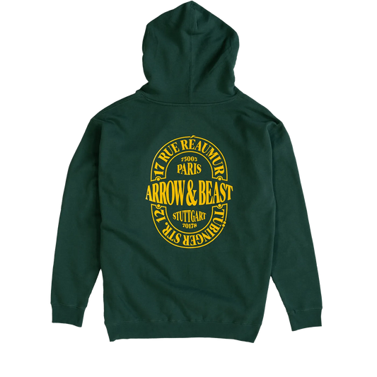 ARROW & BEAST Atelier Hoodie Green - ARROW & BEAST