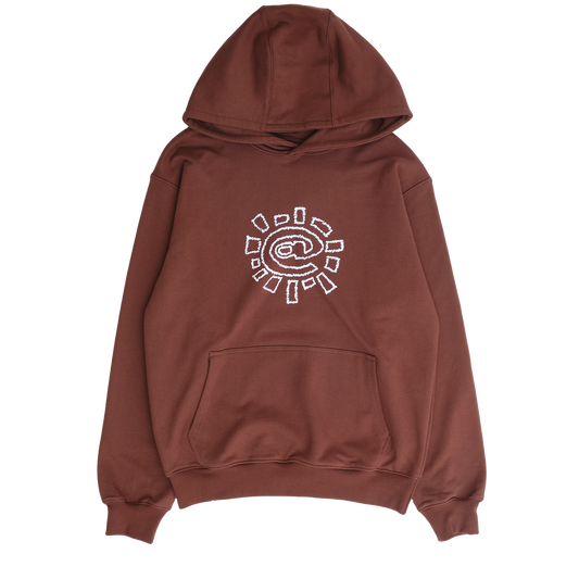 Always @ Range 5 Scribble Sun Hoodie Brown