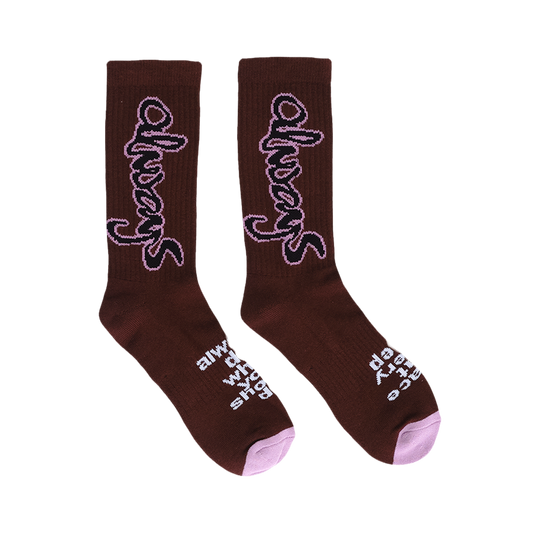 Always @ Range 5 Snapper Rock Sock Brown