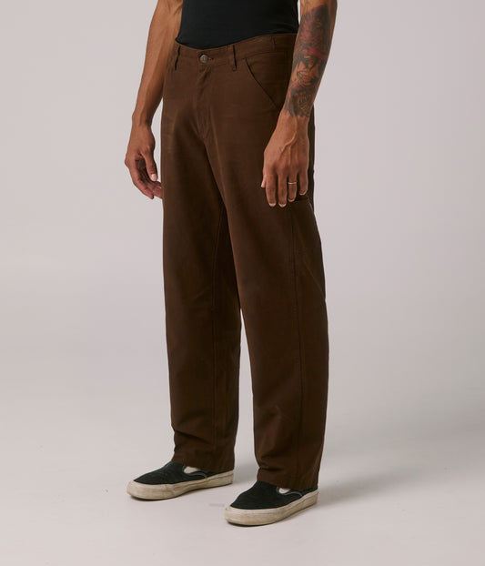 FORMER MERCHANDISE VT CANVAS DISTEND CARPENTER PANT BROWN