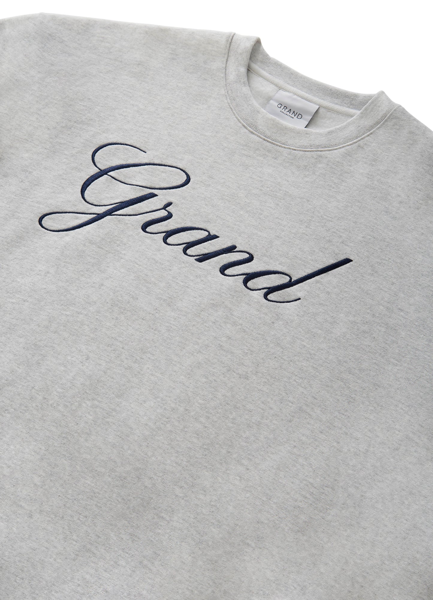 GRAND Collection Embroidered Crewneck Sweatshirt Grey - ARROW & BEAST