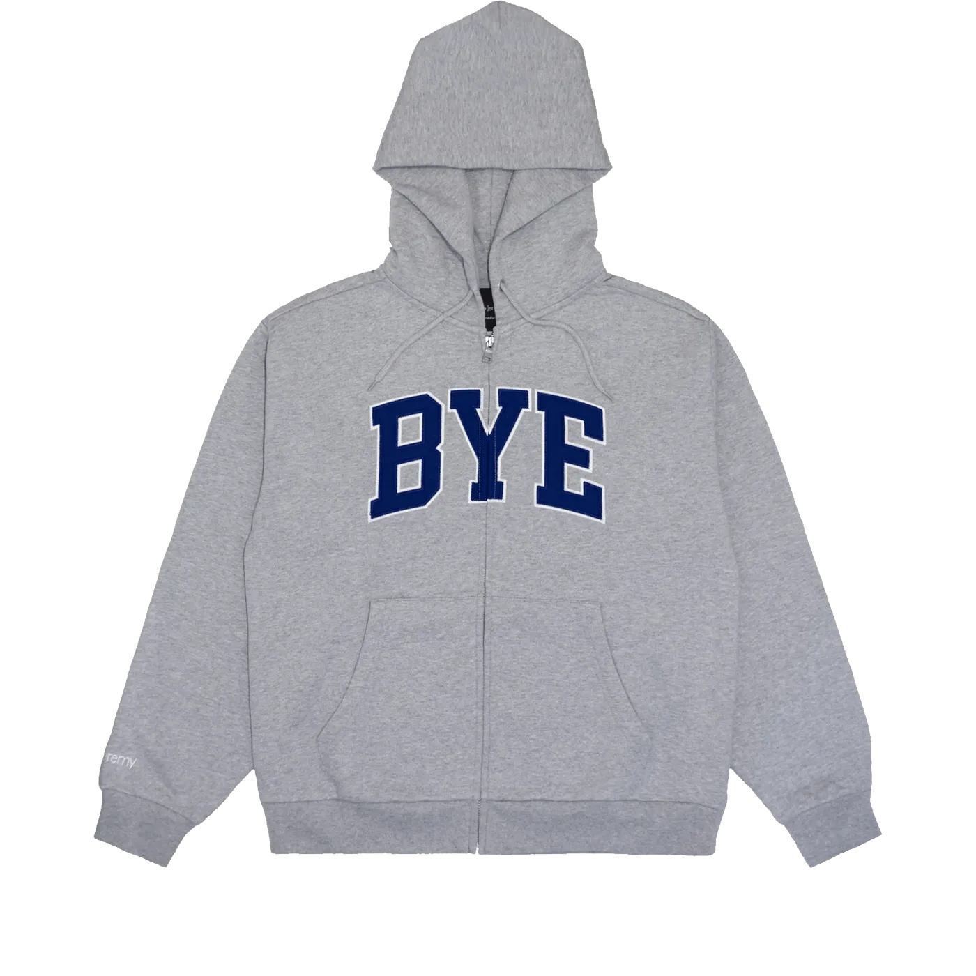 Bye Jeremy Bye Zip Hoodie Grey - ARROW & BEAST
