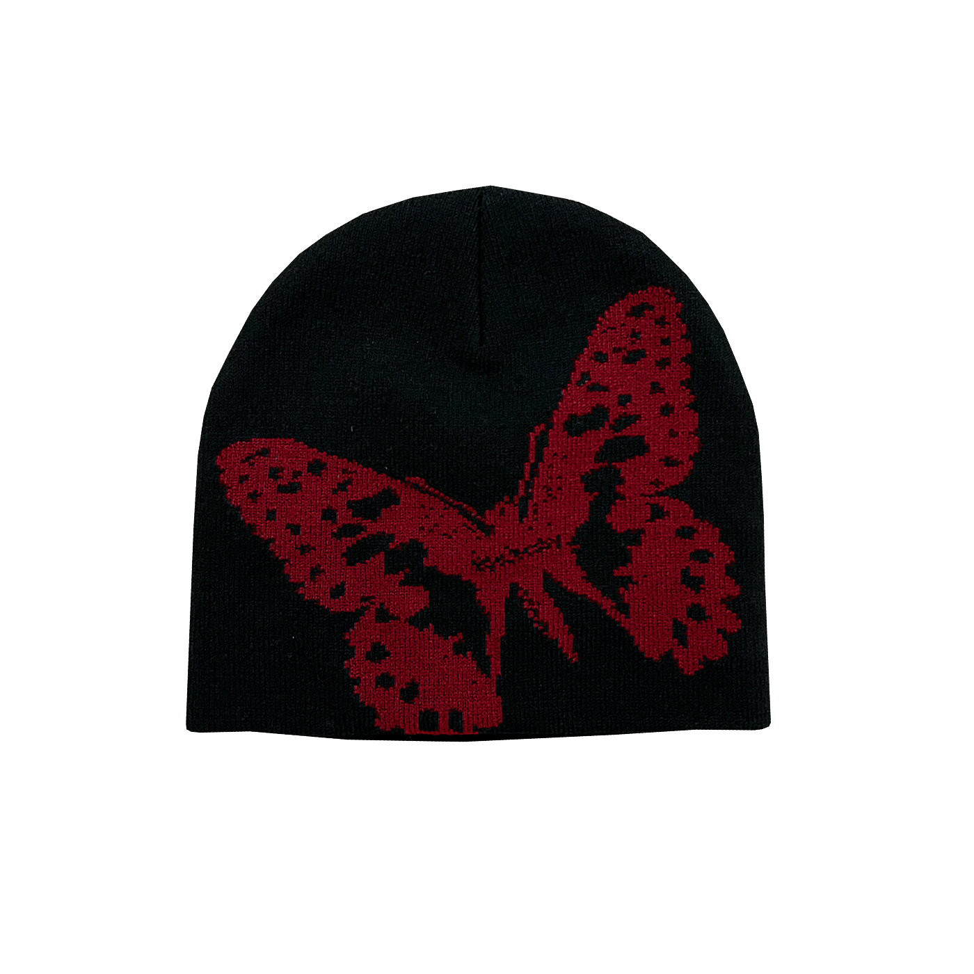 Bye Jeremy Butterfly Beanie Black Red - ARROW & BEAST