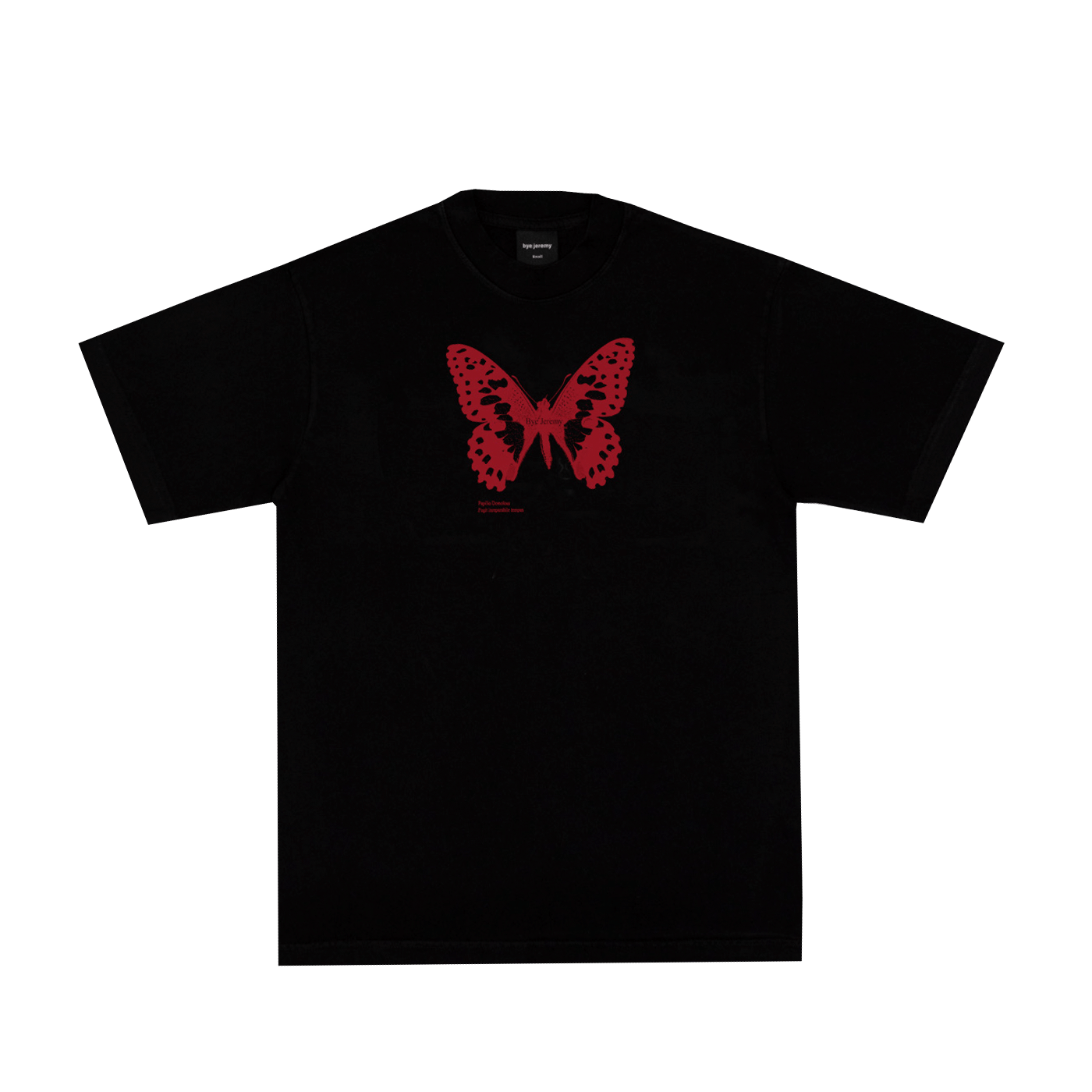 Bye Jeremy Butterfly Tee Black Red