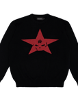 Bye Jeremy Skull Sweater Black Red
