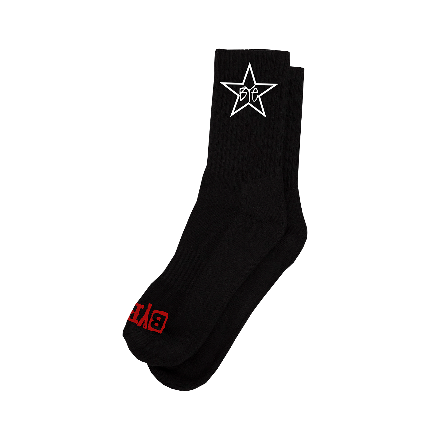 Bye Jeremy Star Socks Black Red - ARROW & BEAST