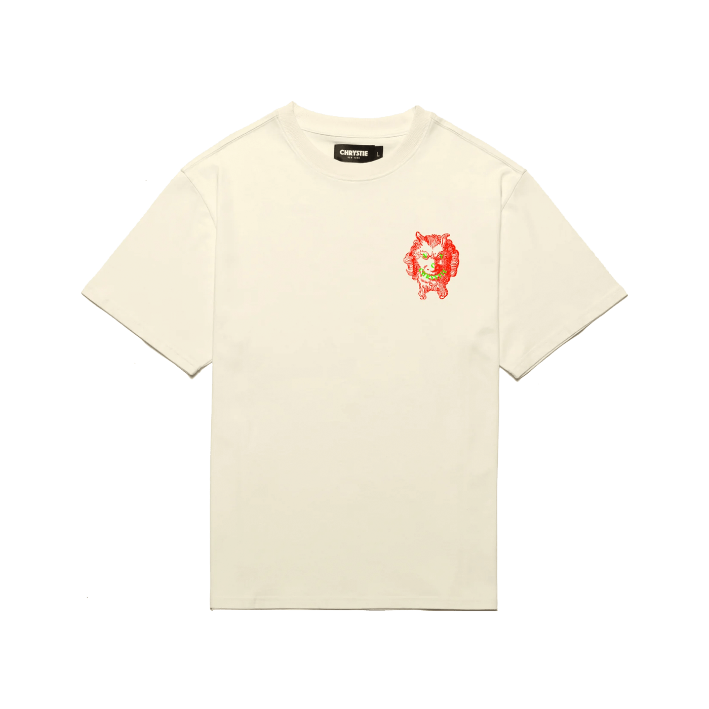 Chrystie NYC Demon Smile Logo Tee Cream