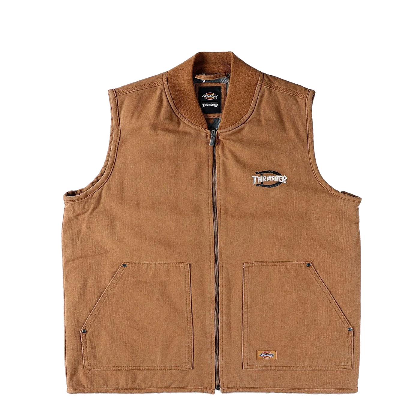 Thrasher x Dickies Vest Brown Duck