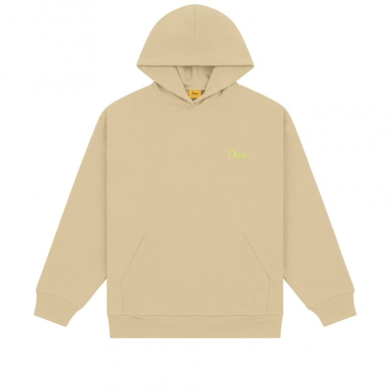 Dime MTL Classic Small Logo Hoodie Sand - ARROW & BEAST