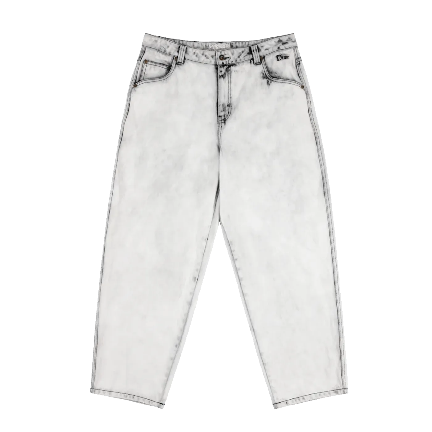 Dime MTL Classic Baggy Denim Pants Smoke White - ARROW & BEAST