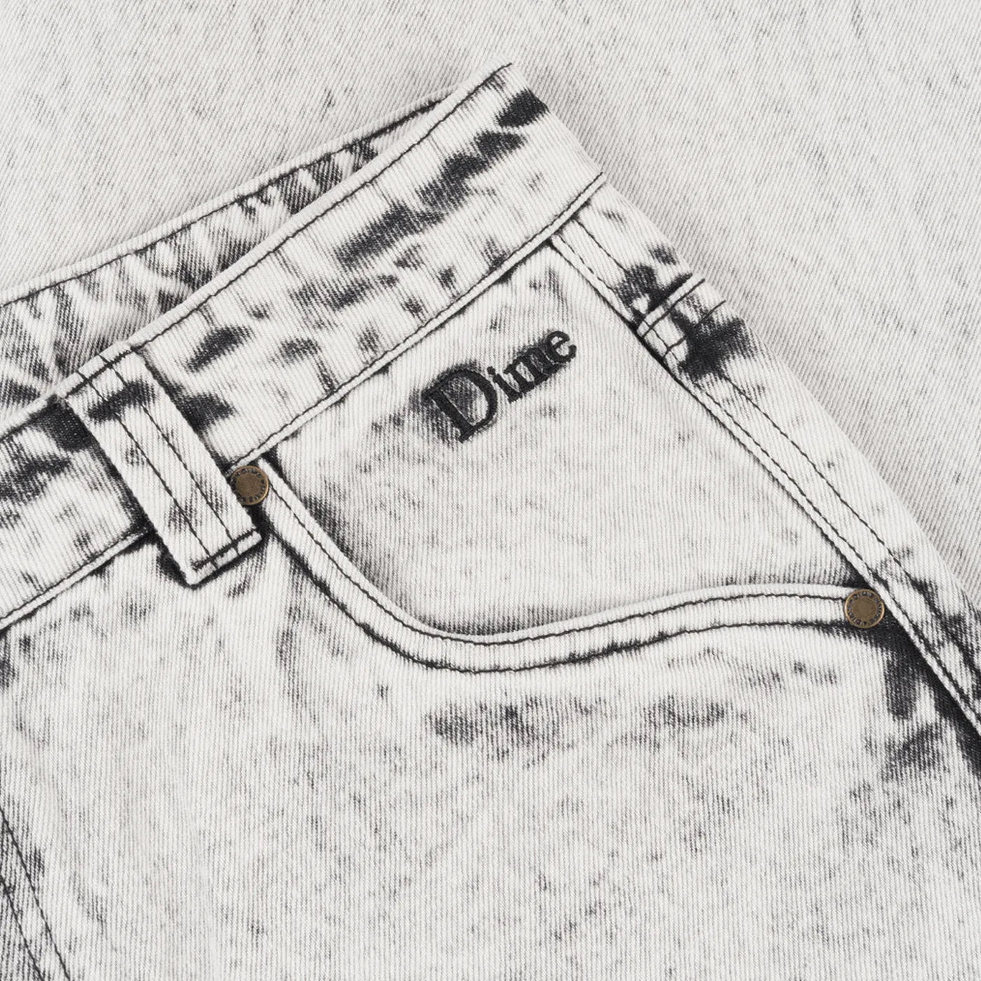 Dime MTL Classic Baggy Denim Pants Smoke White - ARROW & BEAST