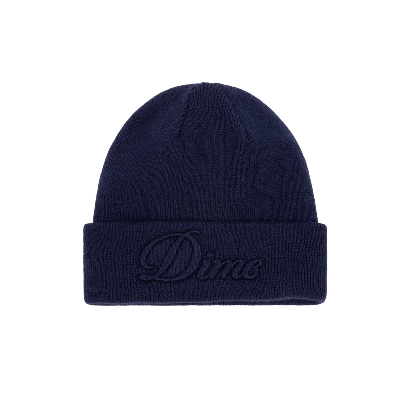 Dime MTL Cursive Fold Beanie Navy