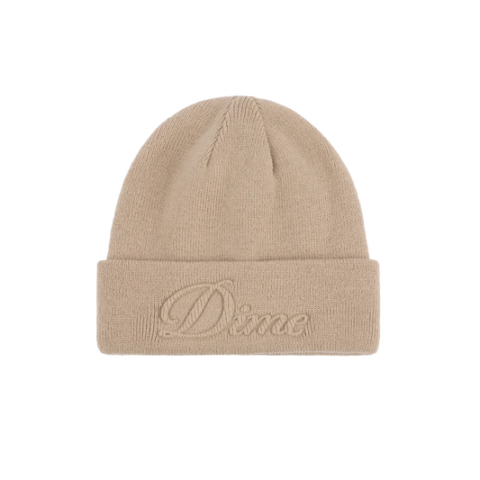 Dime MTL Cursive Fold Beanie Tan