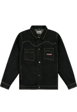Load image into Gallery viewer, Dime MTL Denim Western Jacket Washed Black
