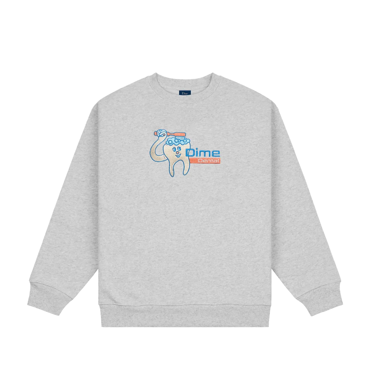 Dime MTL Dental Care Crewneck Heather Grey - ARROW & BEAST