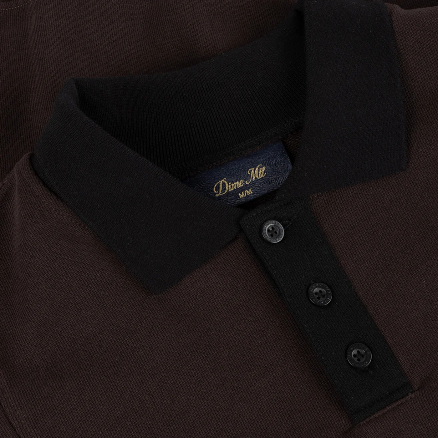 Dime MTL French Terry Rugby Shirt Brown