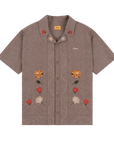 Dime MTL Lotus Button Up SS Heathered Brown