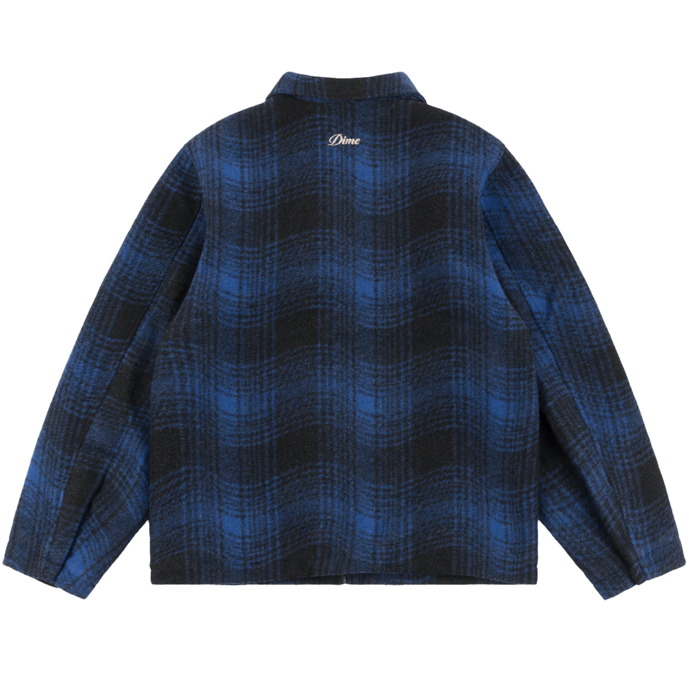 Dime MTL Wave Plaid Jacket Cobalt