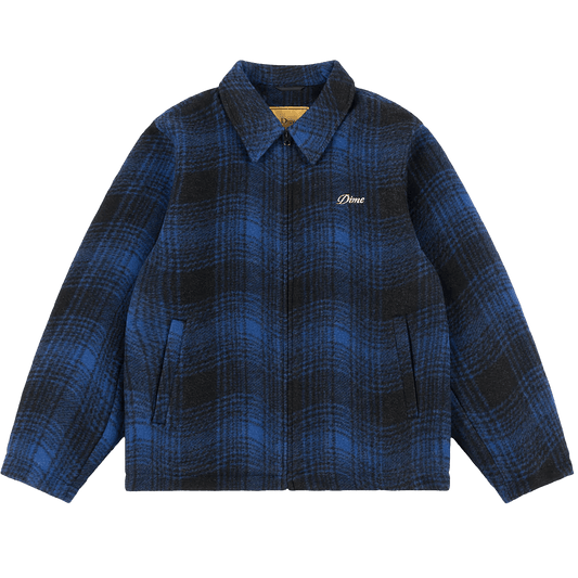 Dime MTL Wave Plaid Jacket Cobalt