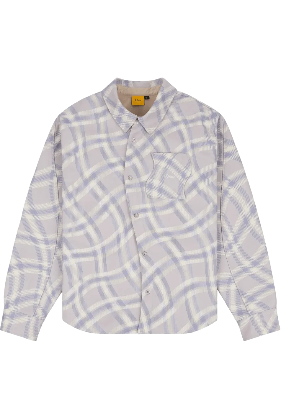 Dime MTL Plaid Fleece Shirt Lilac Grey AOP ONLINE ONLY - ARROW & BEAST