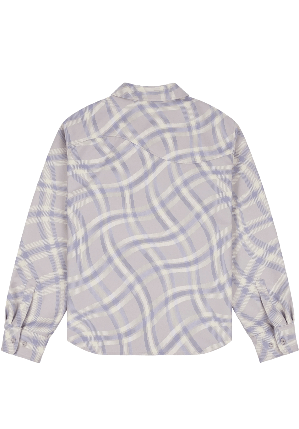 Dime MTL Plaid Fleece Shirt Lilac Grey AOP