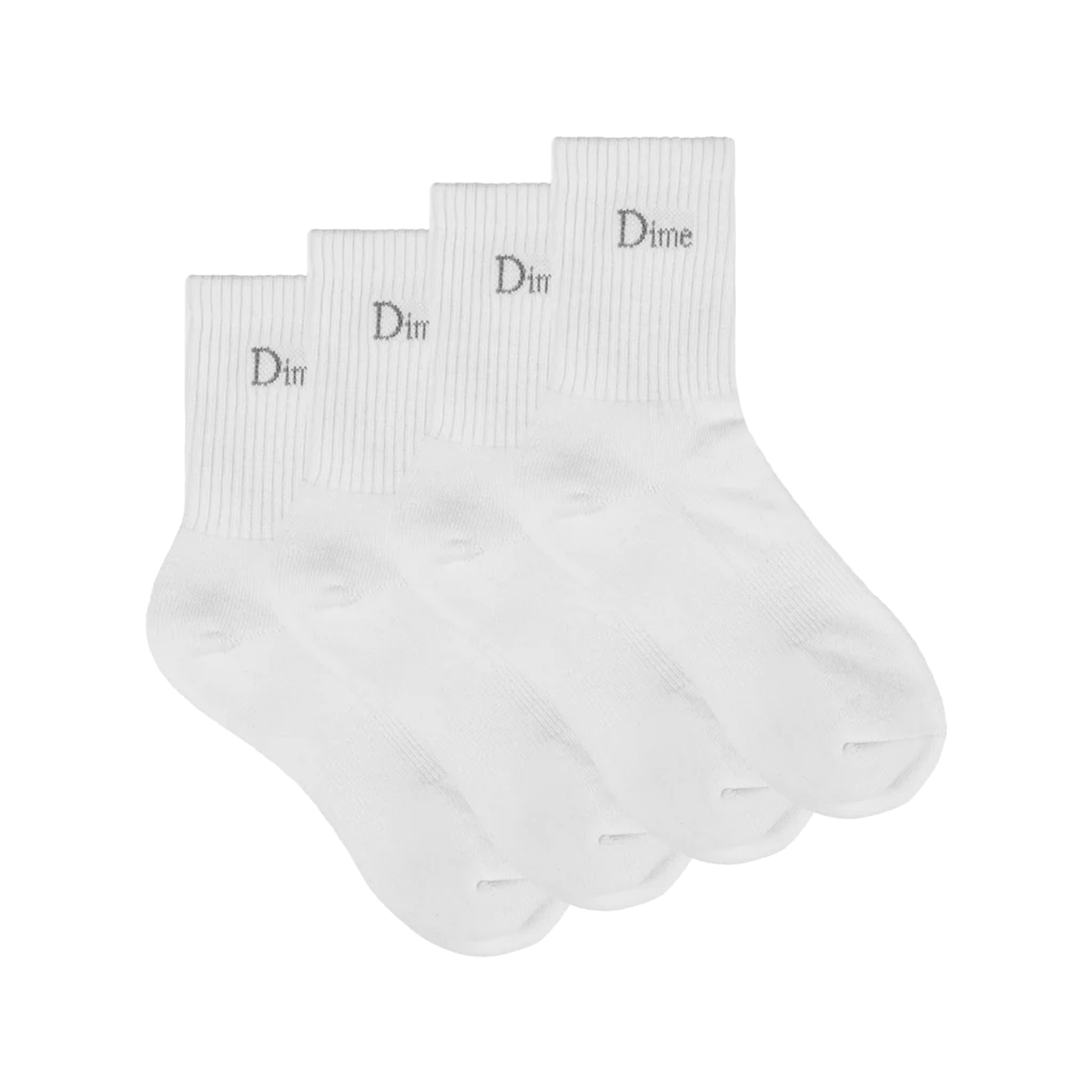 Dime MTL Classic Long Socks 2 Pack White