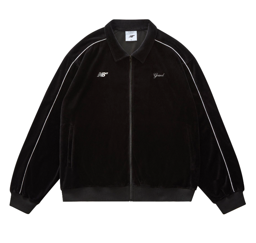 Grand Collection NB VELOUR TRACK JACKET Black