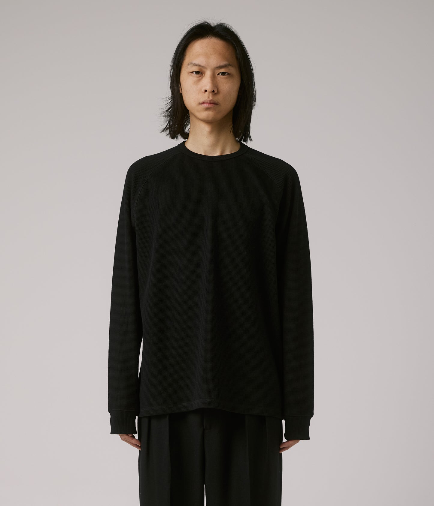FORMER MERCHANDISE ANDERSON LS WAFFLE BLACK