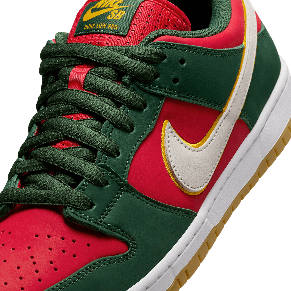 Nike SB Dunk Low Pro Fir White Uni Gold Red FZ1287-300