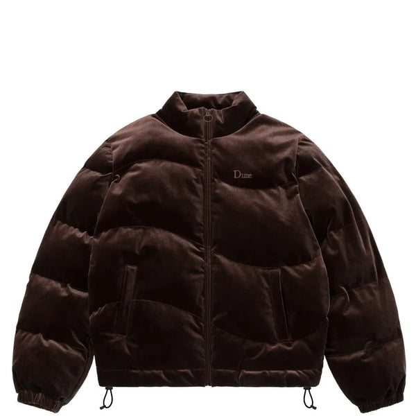Dime MTL Velvet Quilted Puffer Espresso – ARROW & BEAST