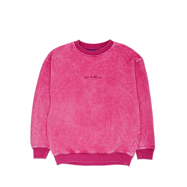 【FUCKING AWESOME】LITTLE STAMP  WASH CREWNECK MAGENTA Fucking Awesome Little Stamp Snow Wash Crewneck | Apparel