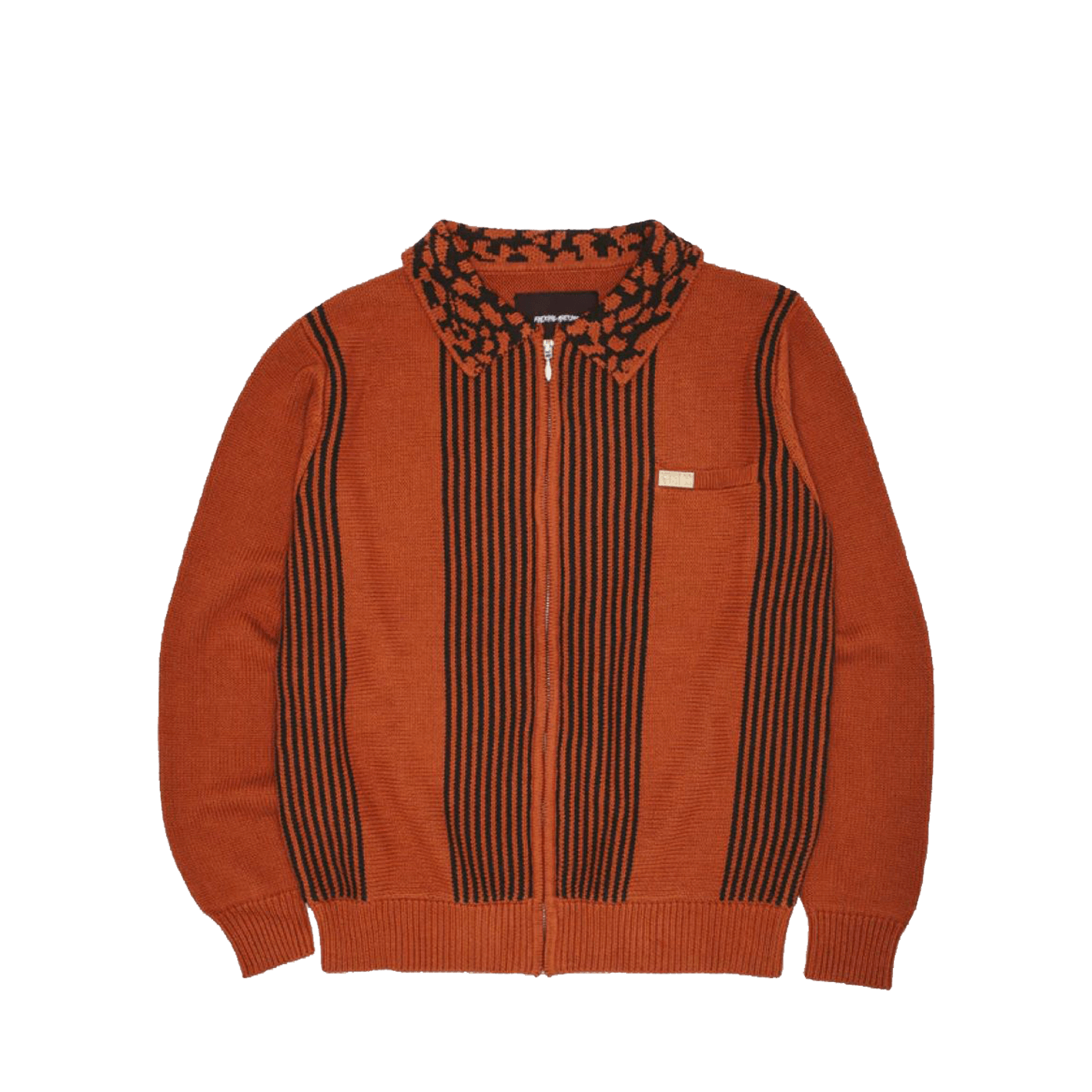 Fucking Awesome Zip Polo Sweater Orange