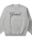 GRAND Collection Embroidered Crewneck Sweatshirt Grey