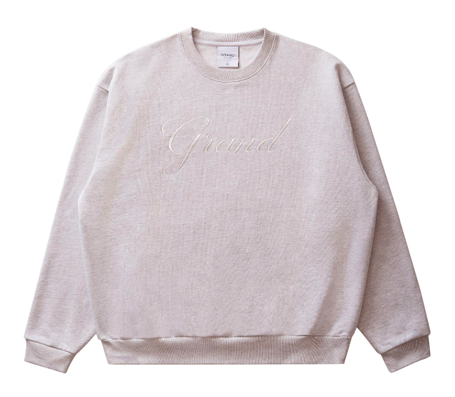 Grand Collection BIG SCRIPT CREWNECK ASH GREY Ash Grey