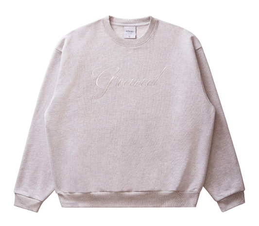 Grand Collection BIG SCRIPT CREWNECK ASH GREY Ash Grey