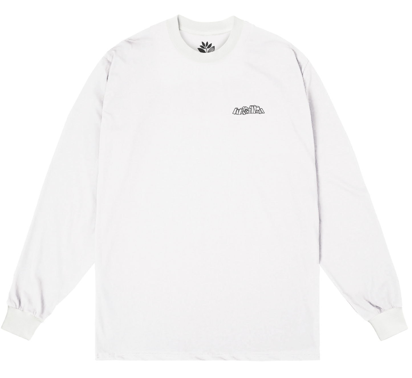 Magenta Skateboards - Brutalista LS Tee White